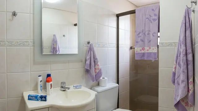 Banheiro da casa de hóspedes